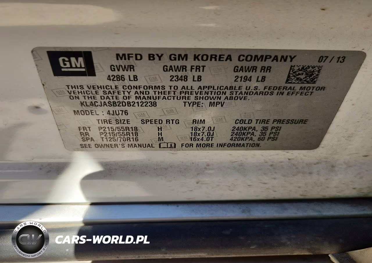 2013 Buick Encore VIN:KL4CJASB2DB212238 - 13