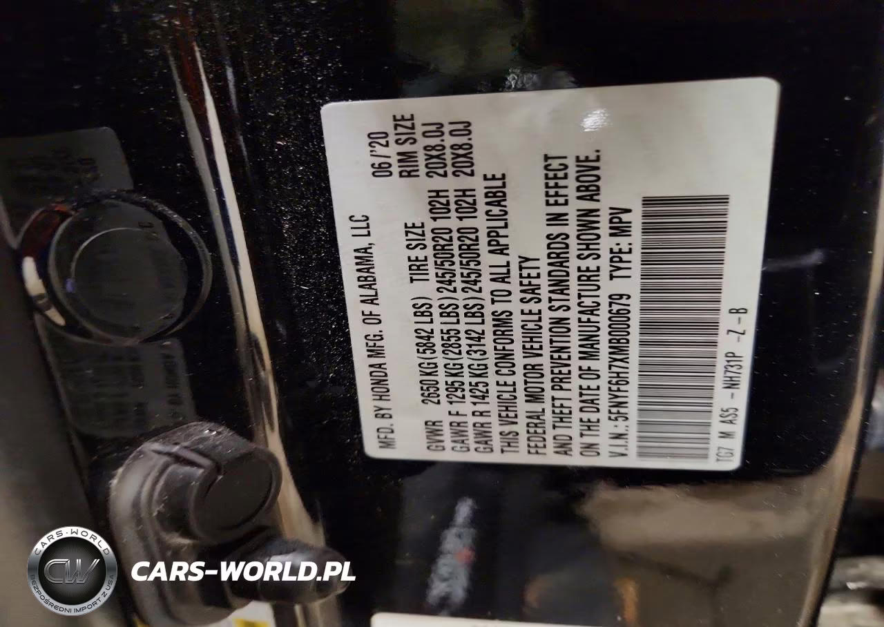 2021 Honda Pilot Black VIN:5FNYF6H7XMB000679 - 12