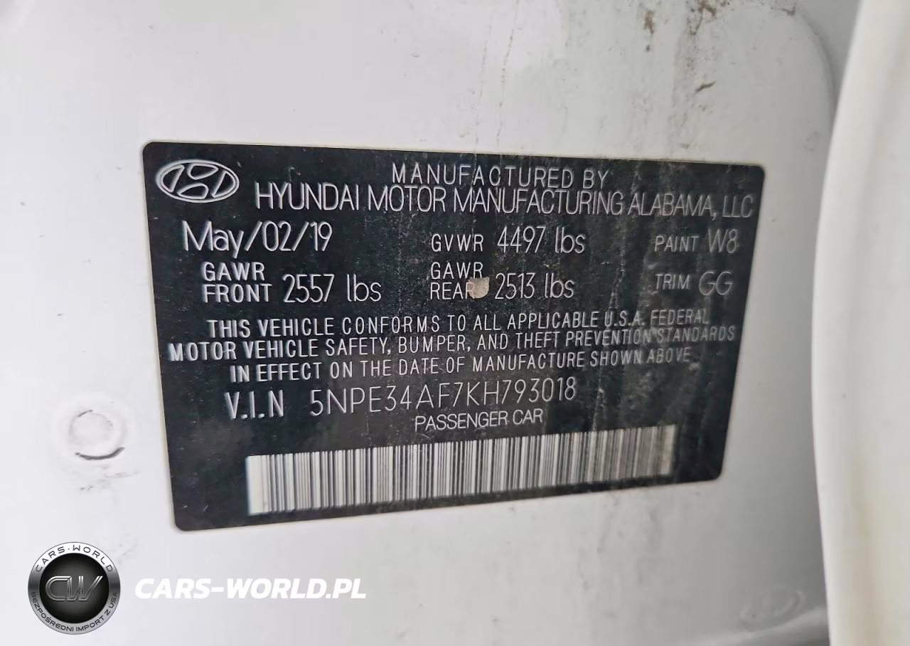 2019 Hyundai Sonata Limited VIN:5NPE34AF7KH793018 - 12