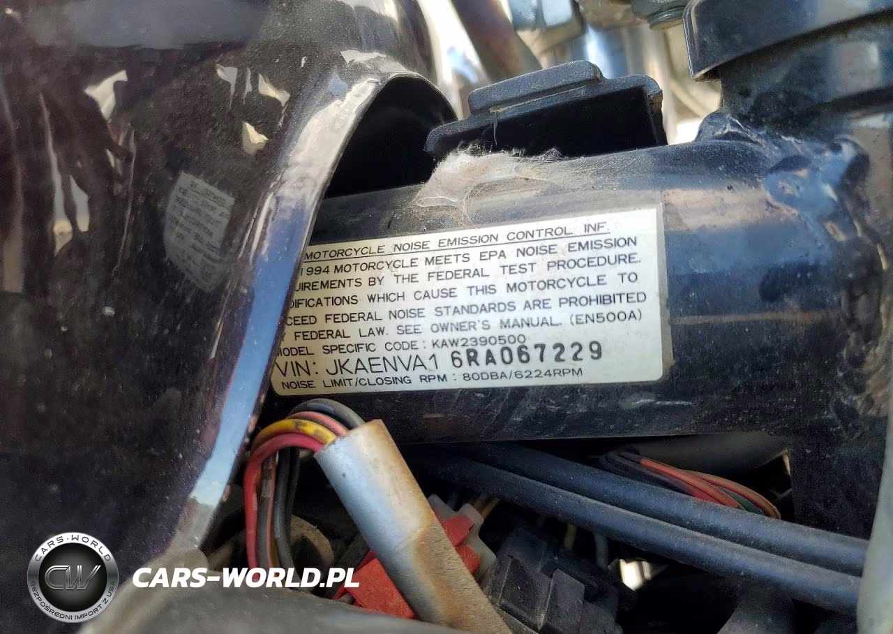 1994 Kawasaki Vn500 VIN:JKAENVA16RA067229 - 9