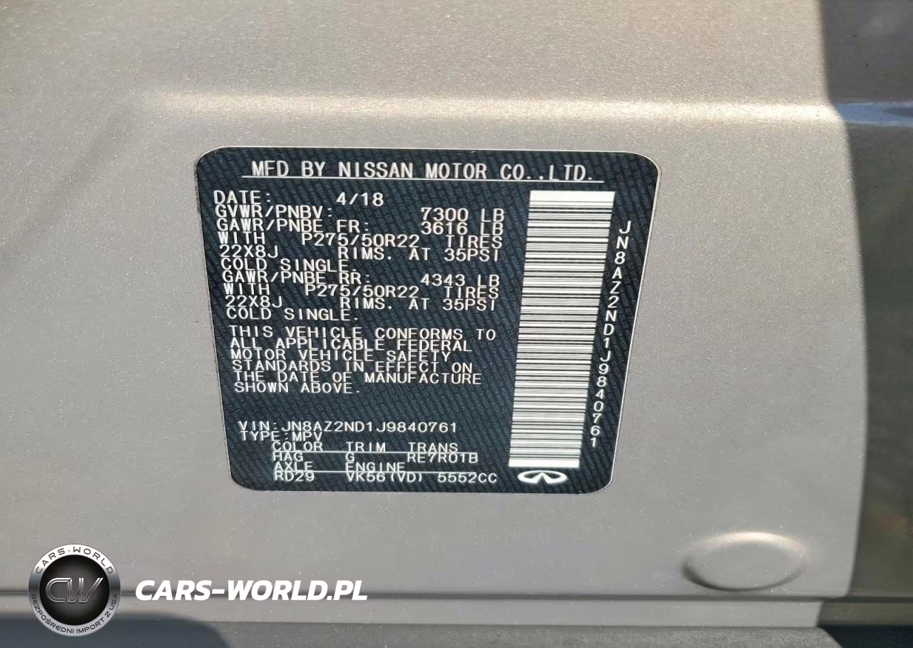 2018 Infiniti Qx80 Base VIN:JN8AZ2ND1J9840761 - 13