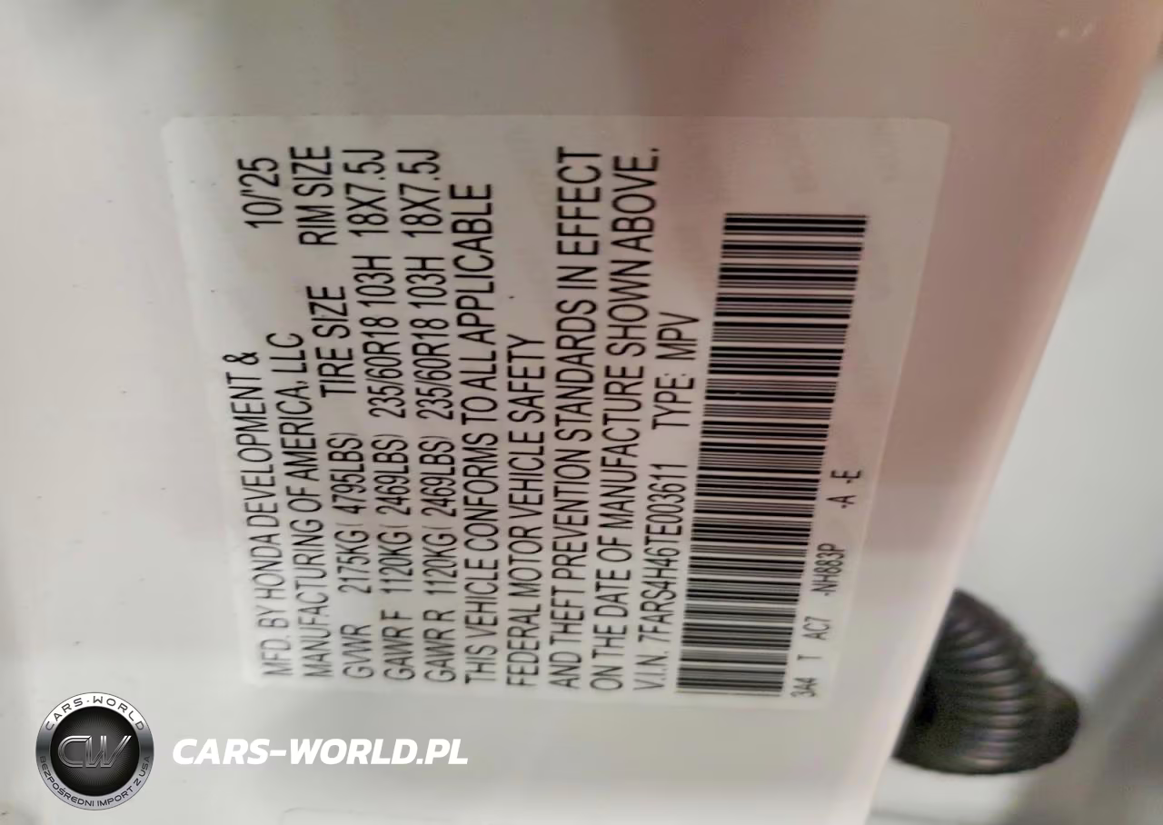 2026 Honda Cr-V Ex VIN:7FARS4H46TE003611 - 12