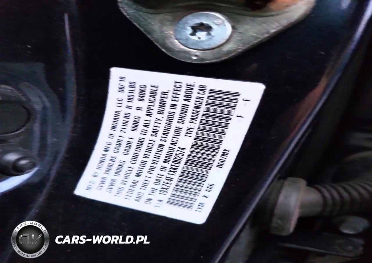 2019 Honda Insight Lx VIN:19XZE4F1XKE002574 - 12