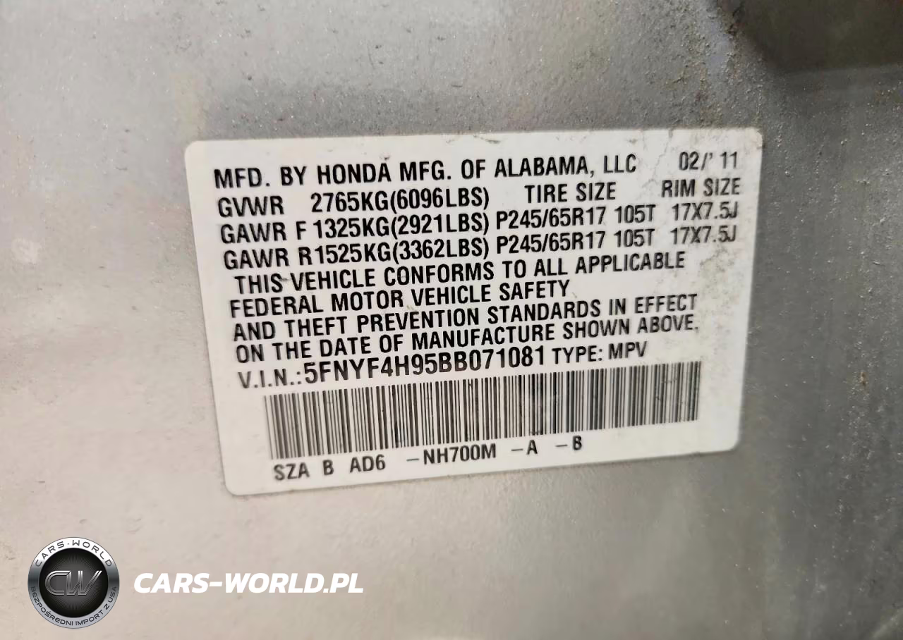 2011 Honda Pilot Touring VIN:5FNYF4H95BB071081 - 12