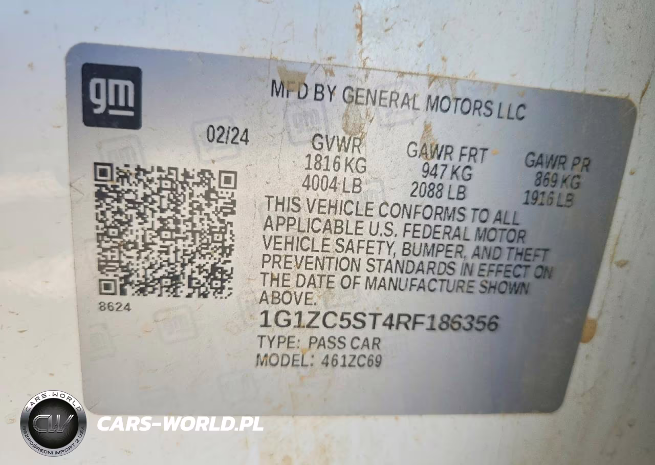 2024 Chevrolet Malibu Ls VIN:1G1ZC5ST4RF186356 - 13