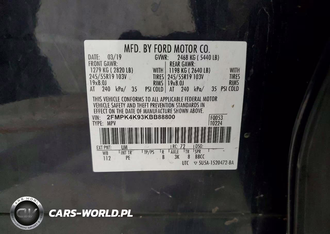 2019 Ford Edge Titanium VIN:2FMPK4K93KBB88800 - 13