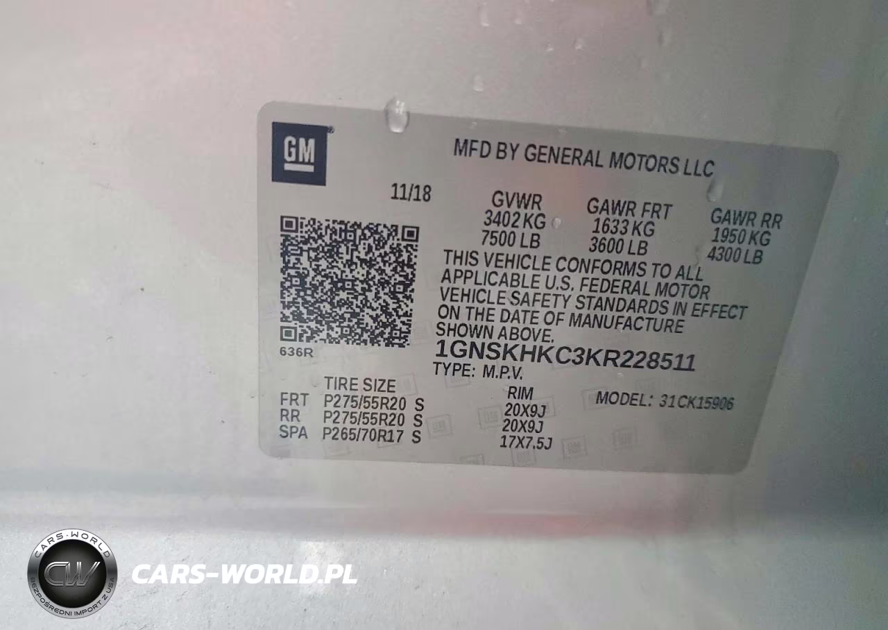2019 Chevrolet Suburban K1500 Lt VIN:1GNSKHKC3KR228511 - 14