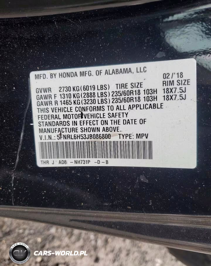 2018 Honda Odyssey Ex VIN:5FNRL6H53JB086800 - 14