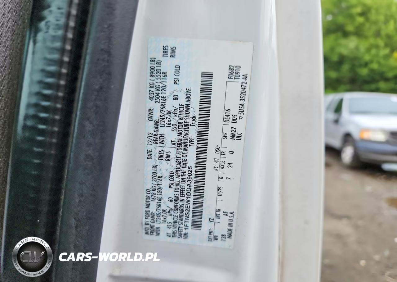 2013 Ford Econoline E250 Van VIN:1FTNS2EW1DDA39025 - 13