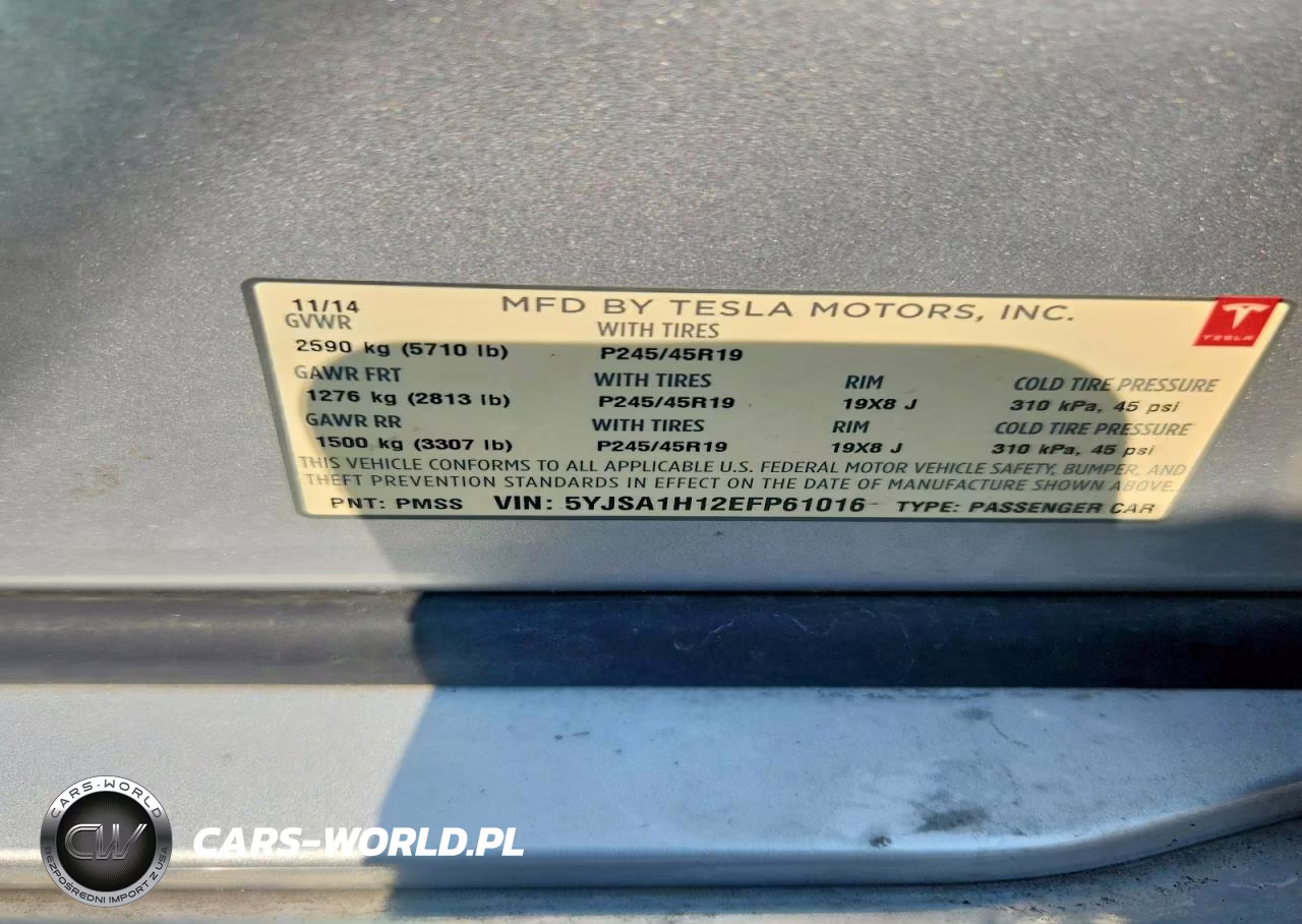 2014 Tesla Model S VIN:5YJSA1H12EFP61016 - 12