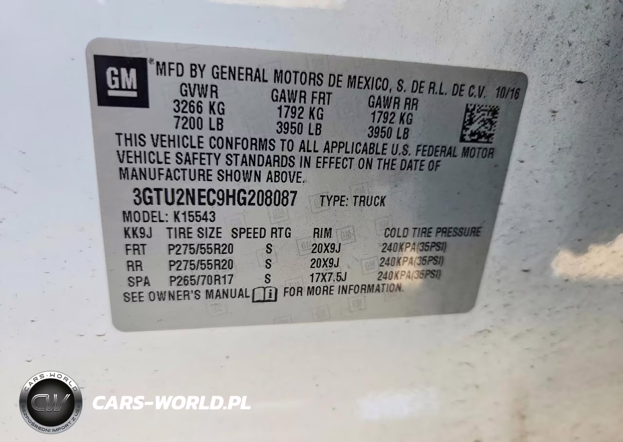 2017 GMC Sierra K1500 Slt VIN:3GTU2NEC9HG208087 - 13