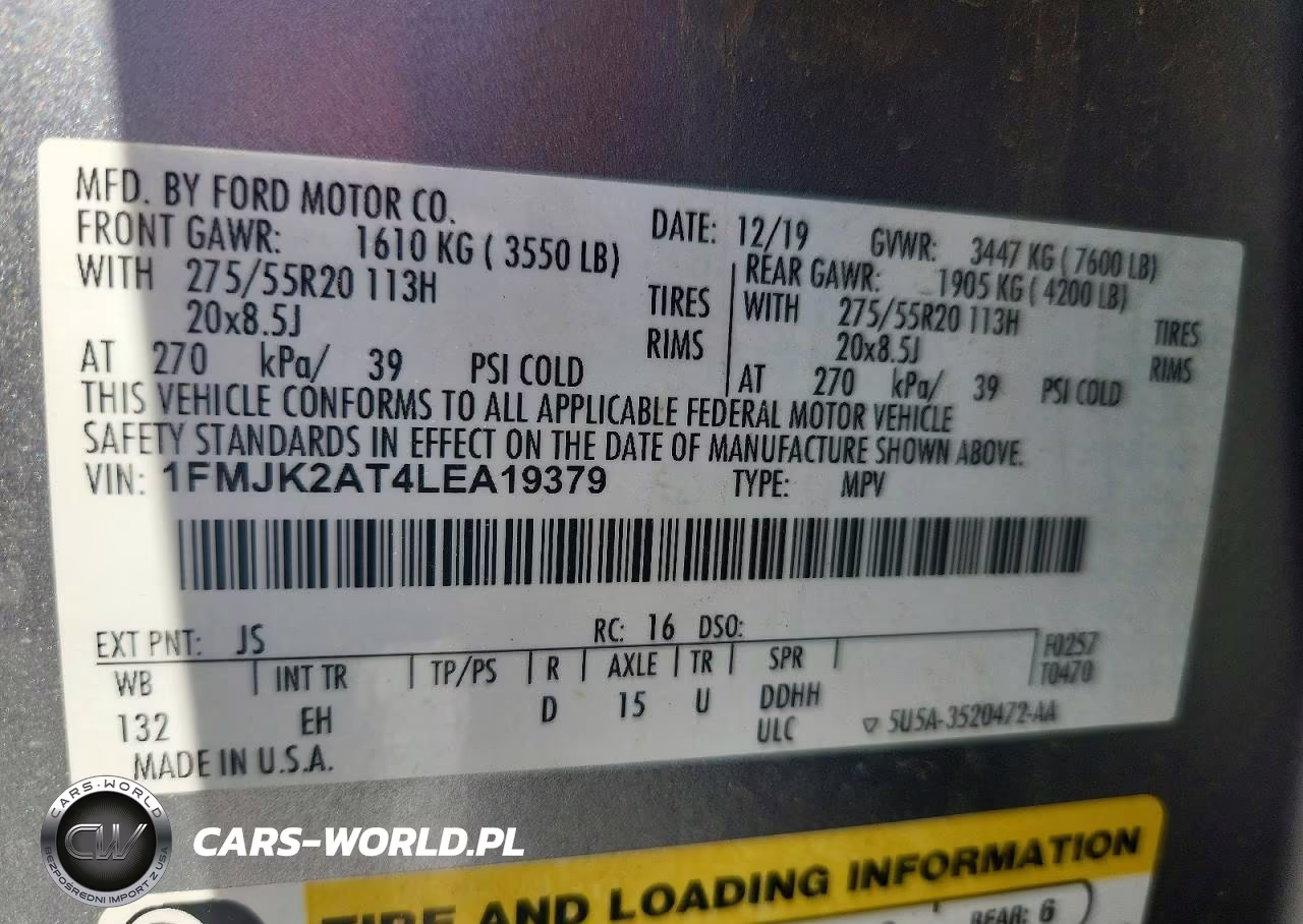 2020 Ford Expedition Max Limited VIN:1FMJK2AT4LEA19379 - 13