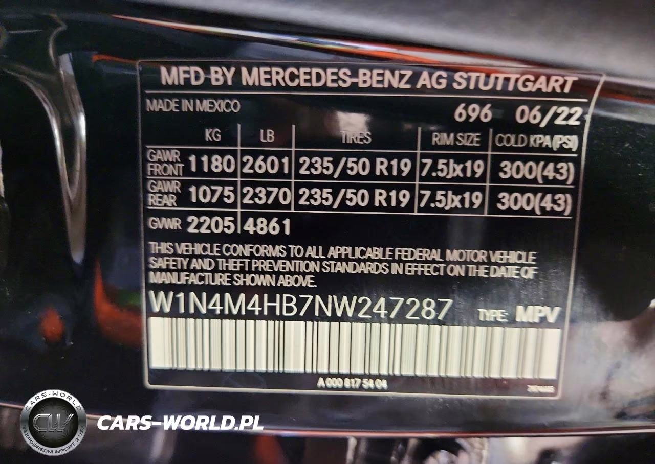 2022 Mercedes-Benz Glb 250 4Matic VIN:W1N4M4HB7NW247287 - 13