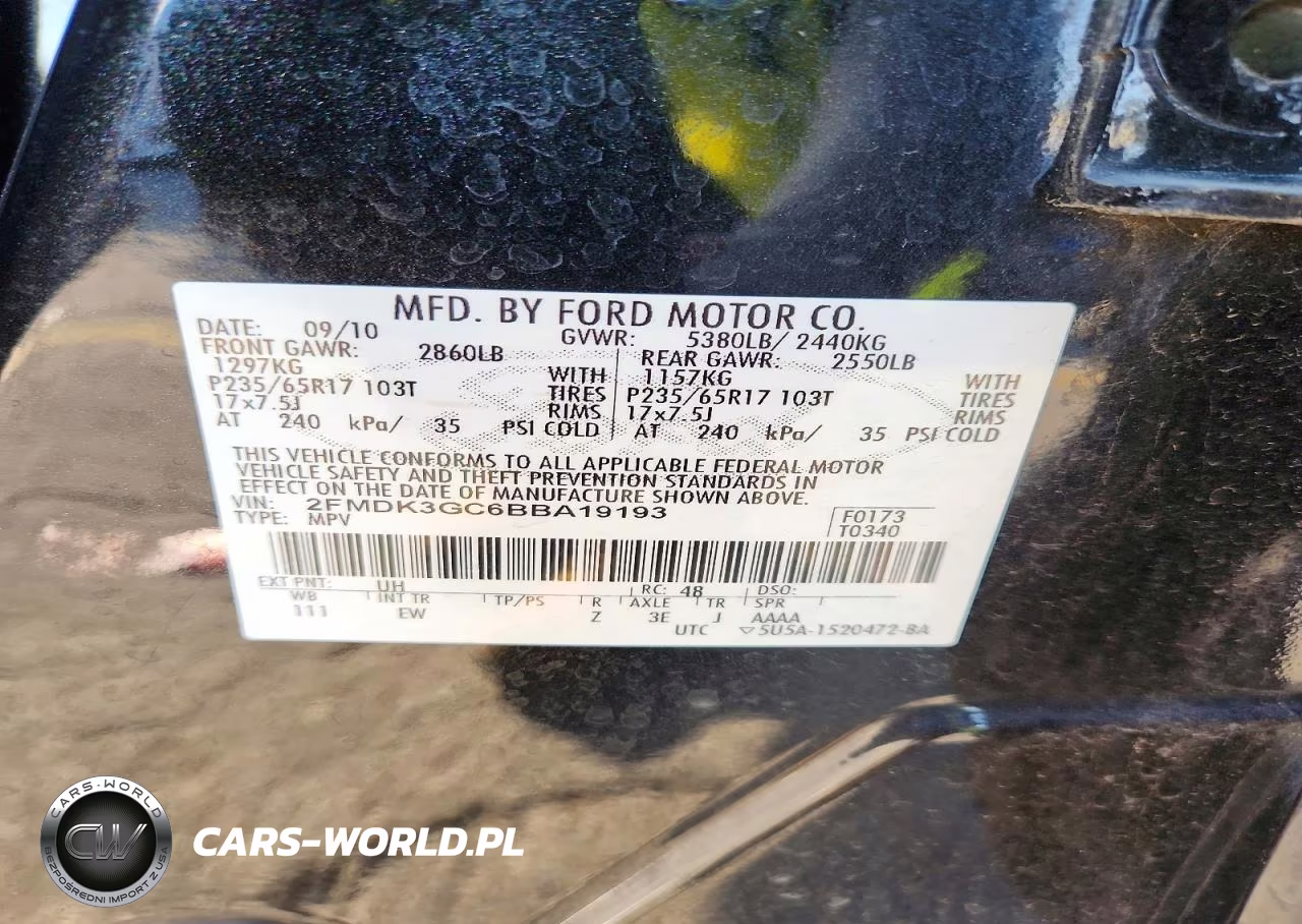 2011 Ford Edge Se VIN:2FMDK3GC6BBA19193 - 14