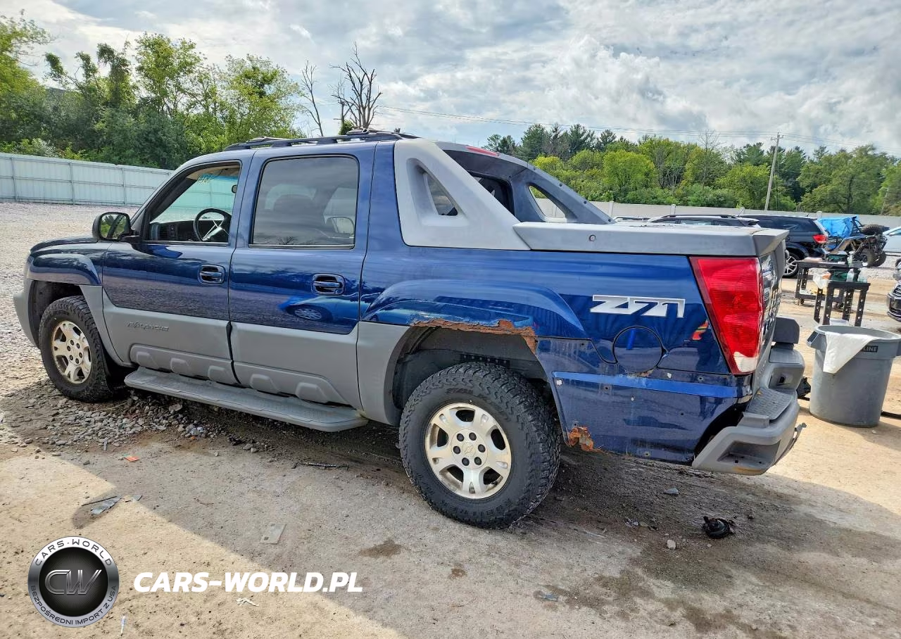 2002 Chevrolet Avalanche K1500 VIN:3GNEK13T72G134280 - 2