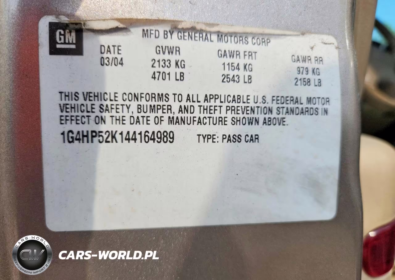 2004 Buick Lesabre Custom VIN:1G4HP52K144164989 - 12