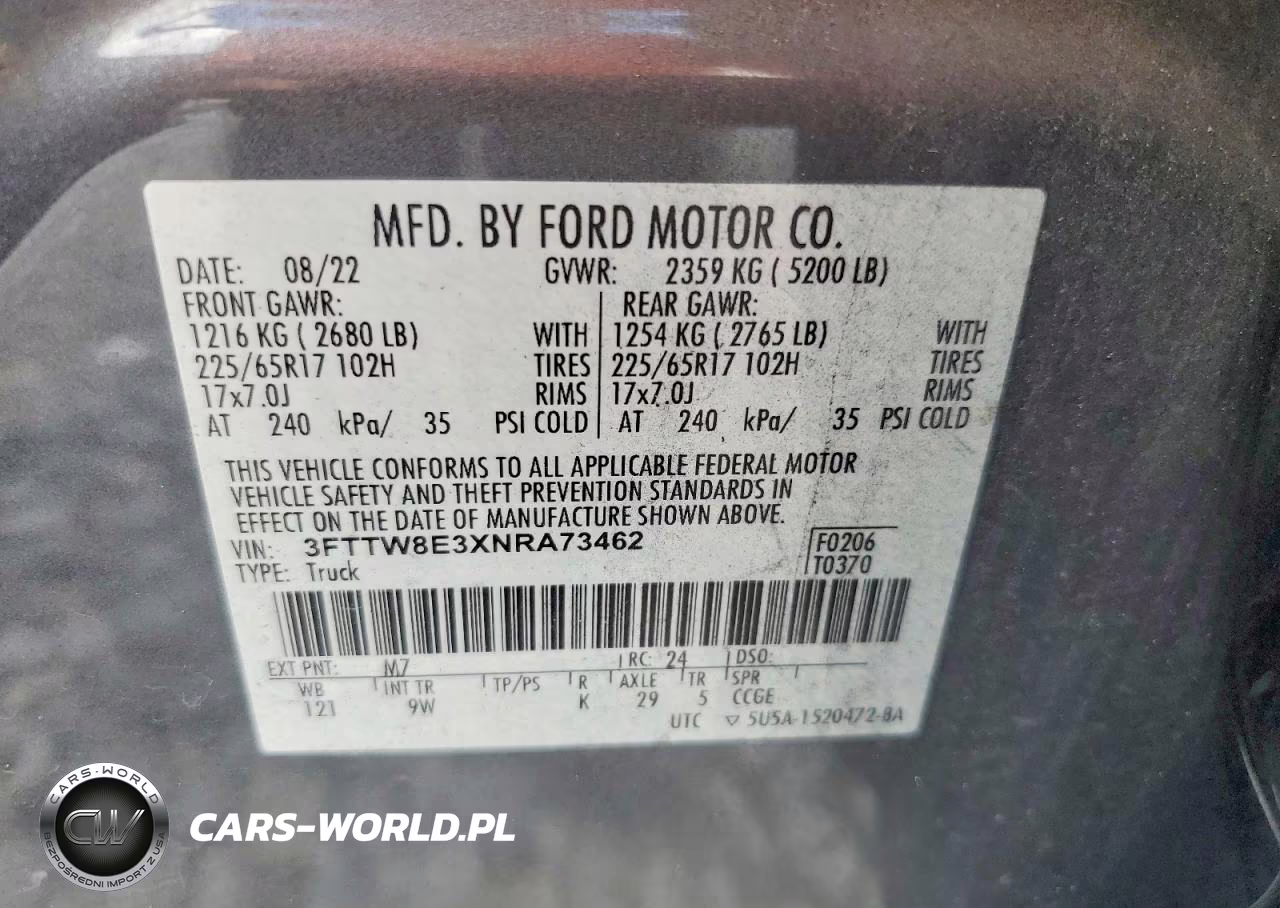 2022 Ford Maverick Xl VIN:3FTTW8E3XNRA73462 - 12