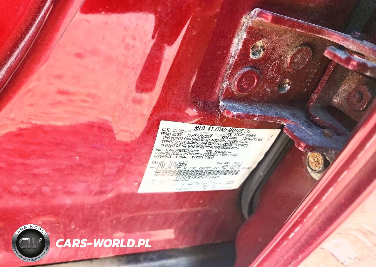 2008 Ford Taurus Sel VIN:1FAHP24W98G176482 - 12