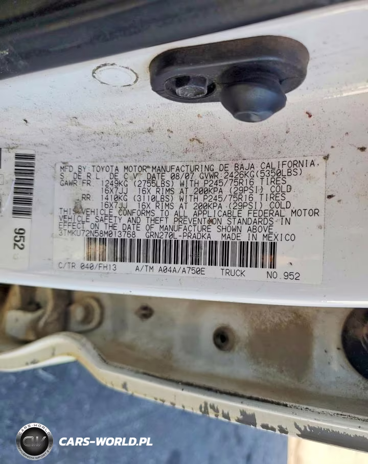2008 Toyota Tacoma Prerunner V6 VIN:3TMKU72N58M013768 - 12