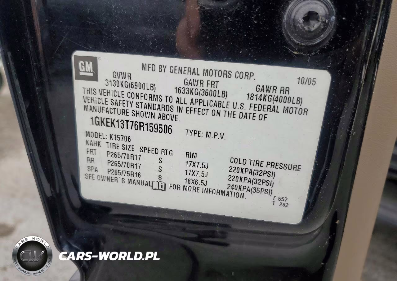 2006 GMC Yukon VIN:1GKEK13T76R159506 - 14