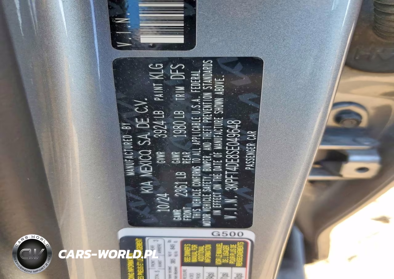 2025 Kia K4 Lxs VIN:3KPFT4DE8SE049648 - 12