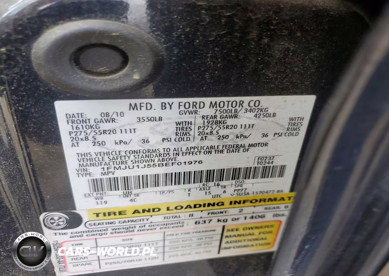 2011 Ford Expedition Xlt VIN:1FMJU1J55BEF01976 - 12