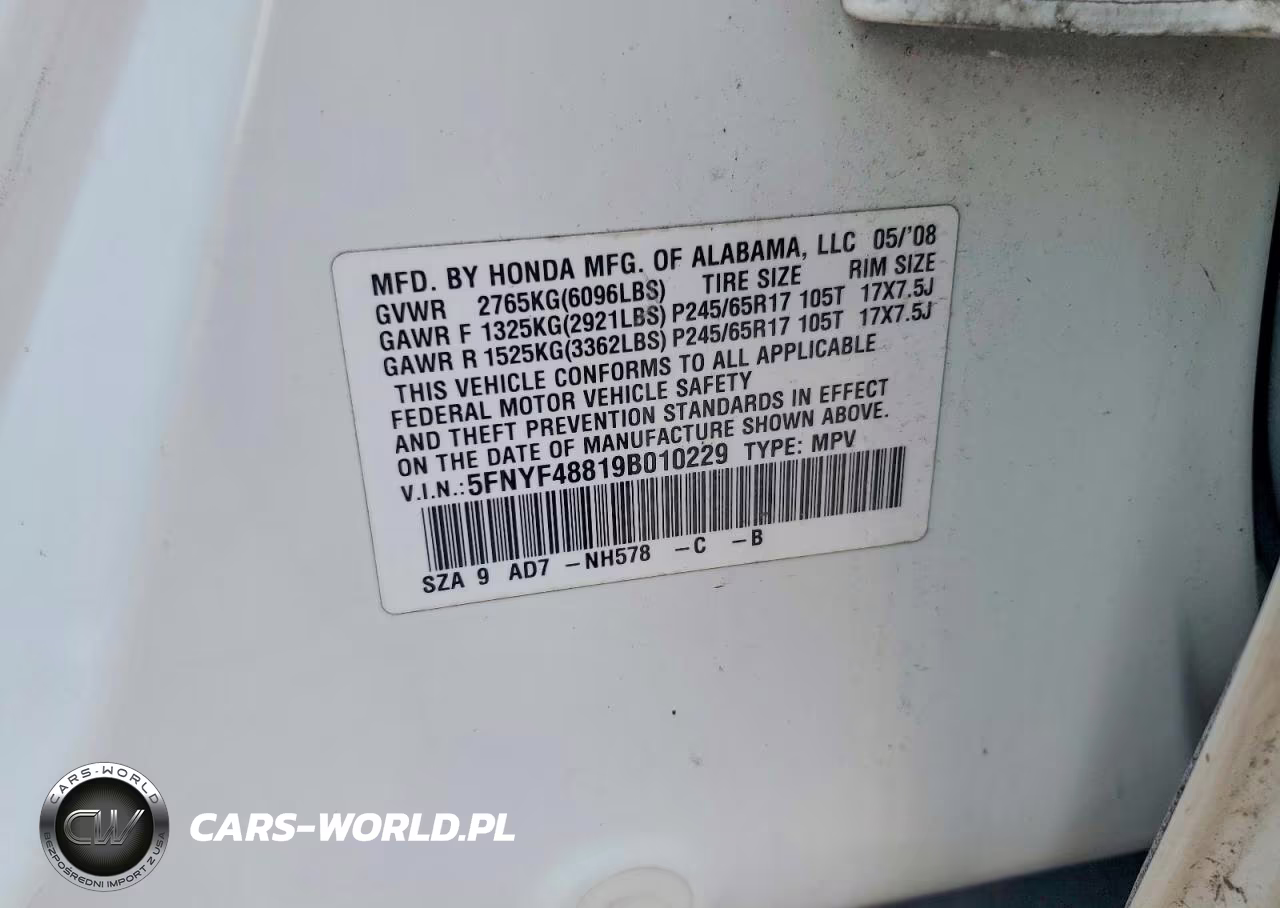 2009 Honda Pilot Touring VIN:5FNYF48819B010229 - 13