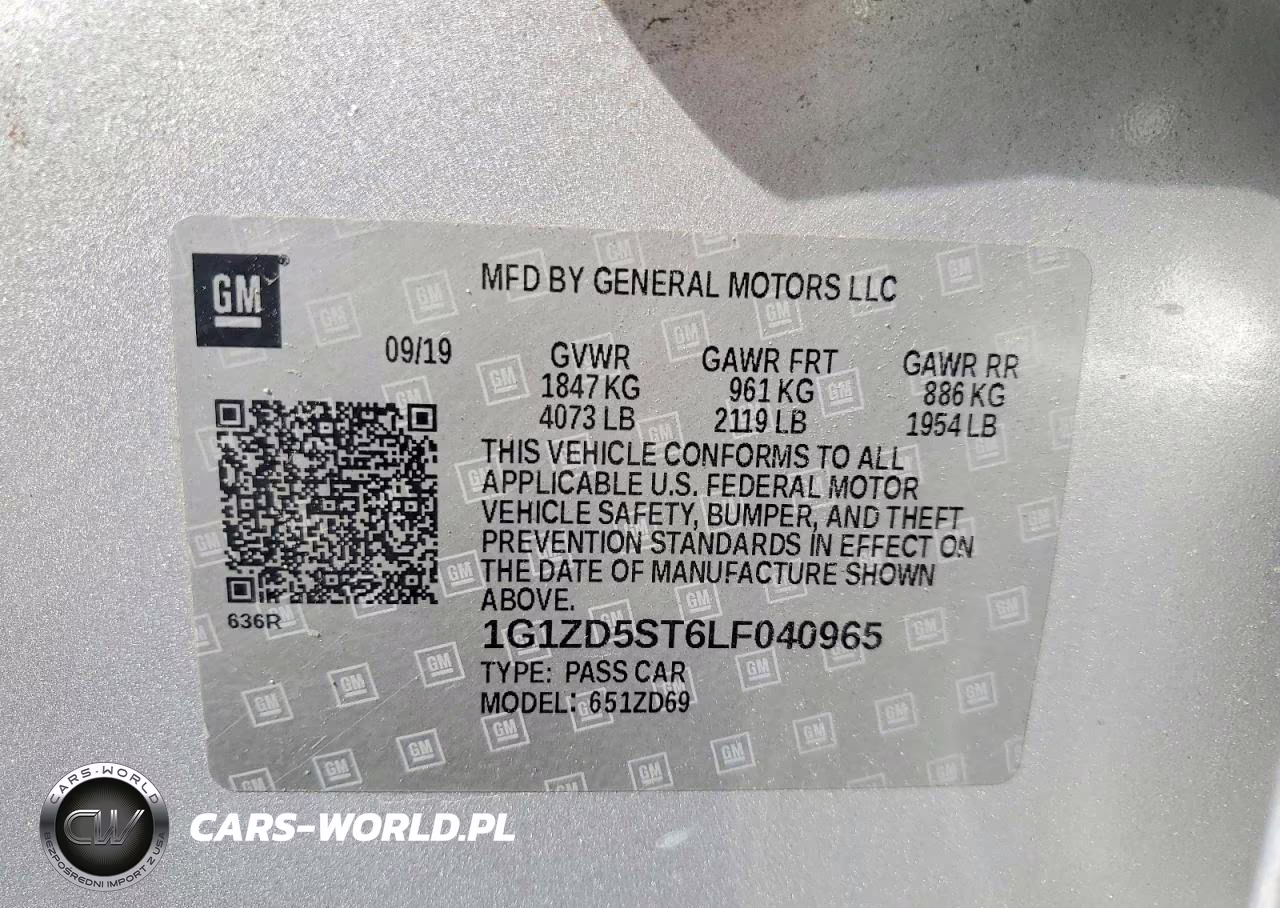 2020 Chevrolet Malibu Lt VIN:1G1ZD5ST6LF040965 - 12