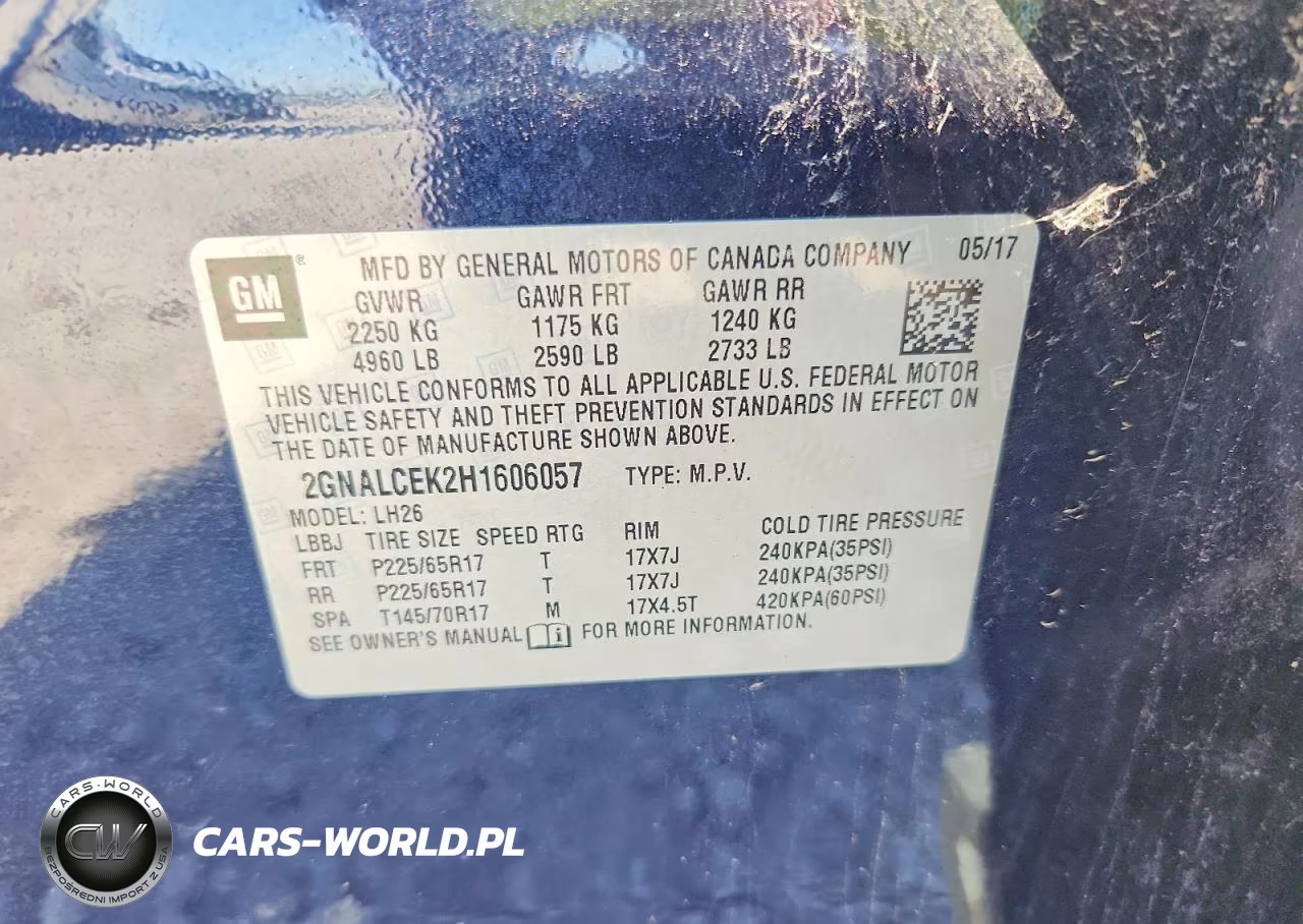 2017 Chevrolet Equinox Lt VIN:2GNALCEK2H1606057 - 12
