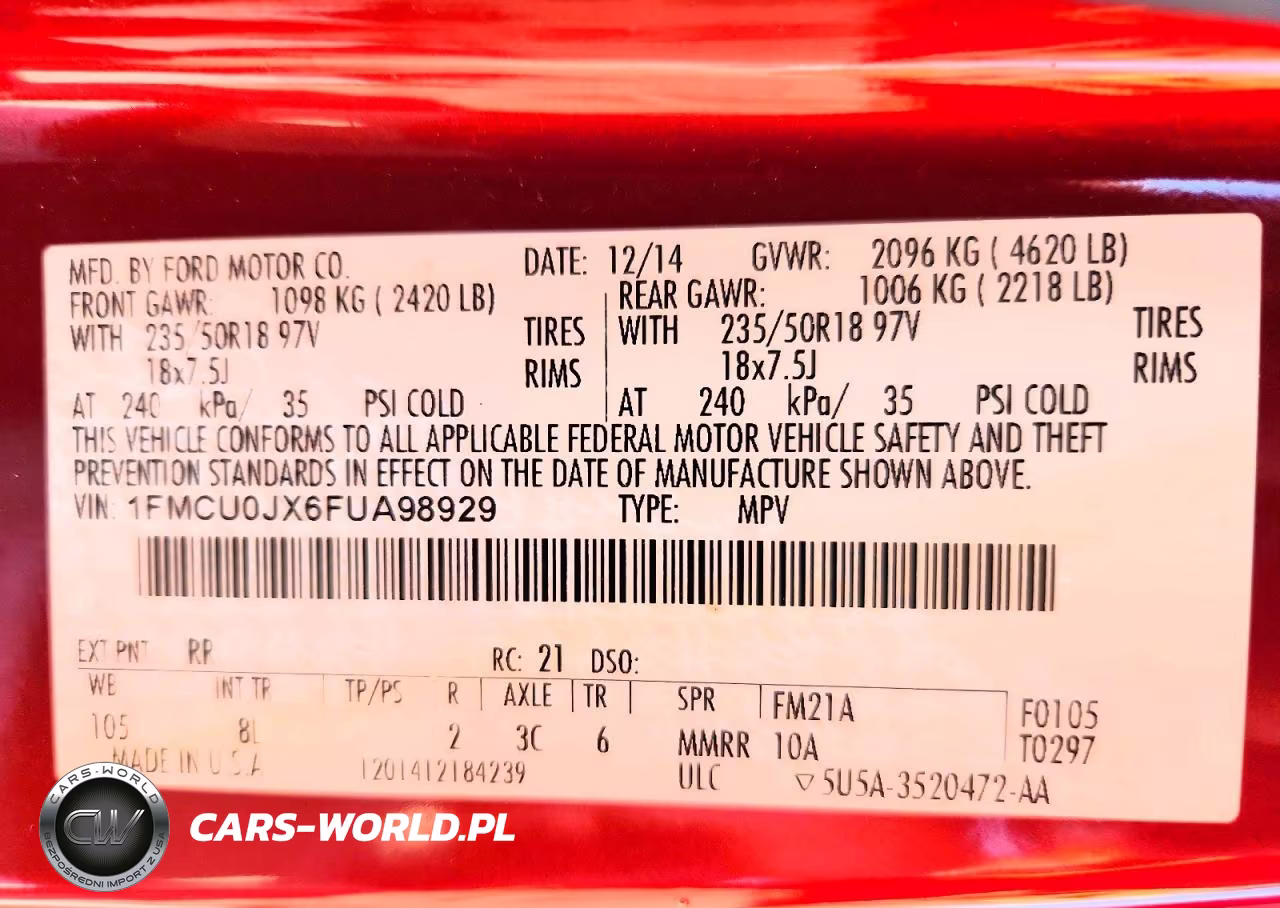 2015 Ford Escape Titanium VIN:1FMCU0JX6FUA98929 - 14