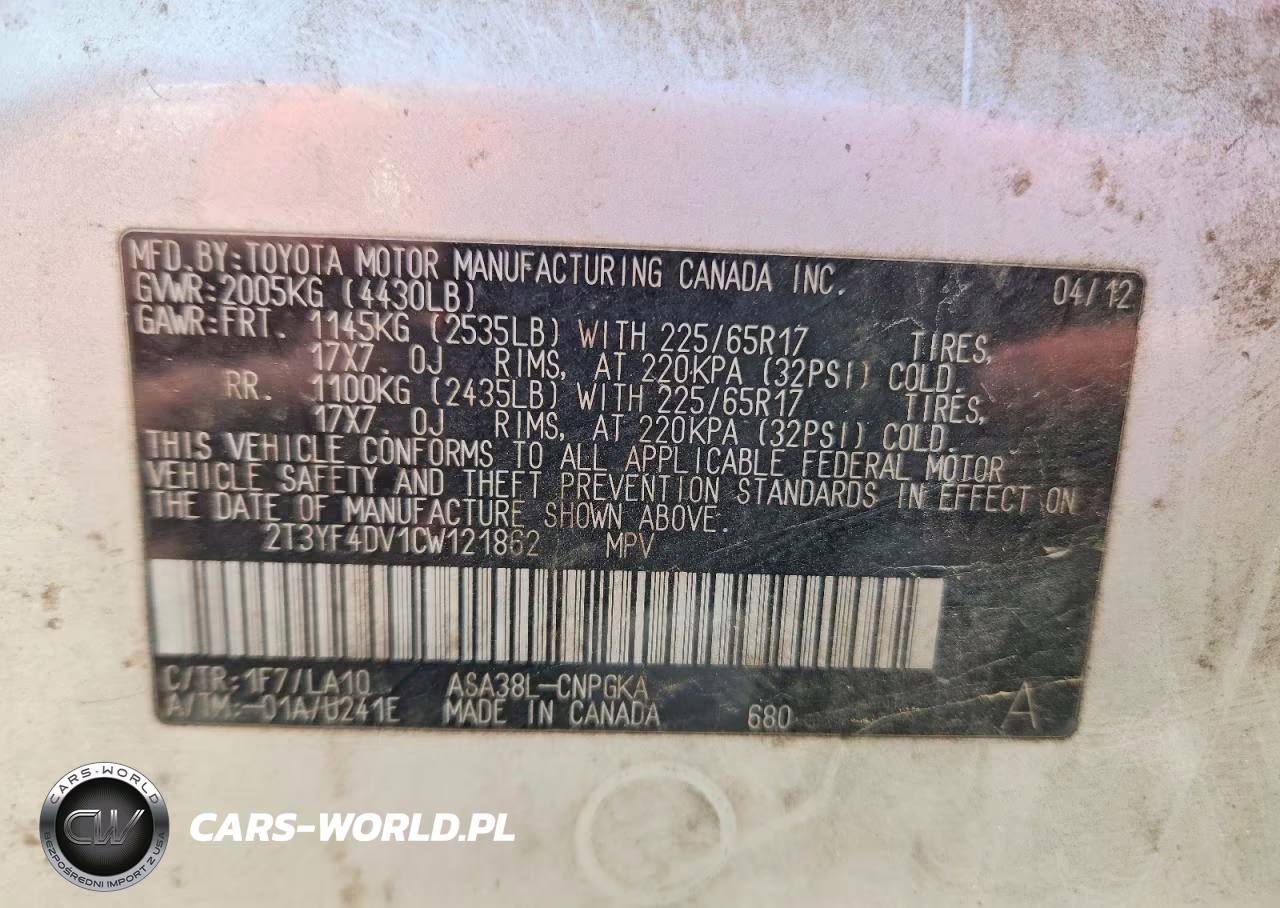 2012 Toyota Rav4 Limited VIN:2T3YF4DV1CW121862 - 13