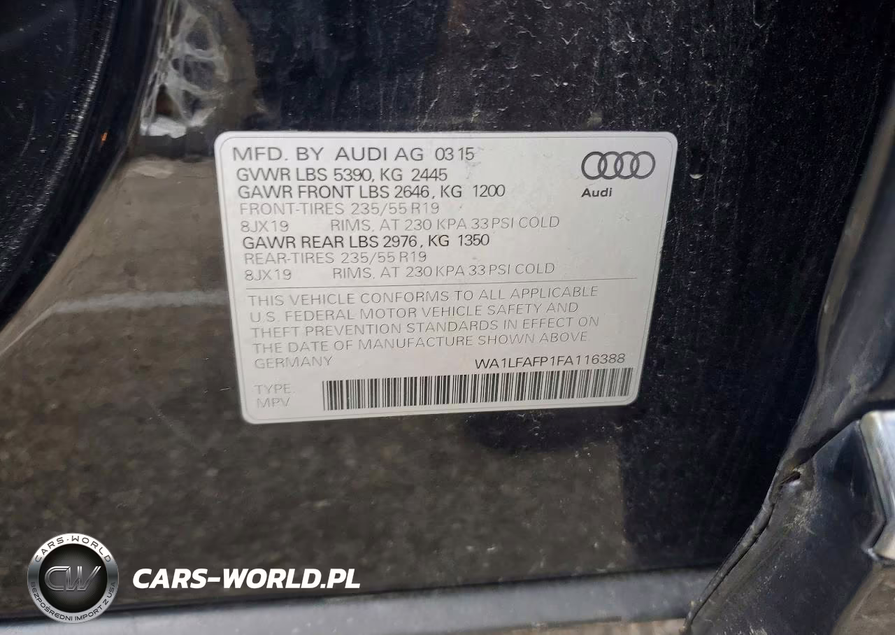 2015 Audi Q5 Premium Plus VIN:WA1LFAFP1FA116388 - 13