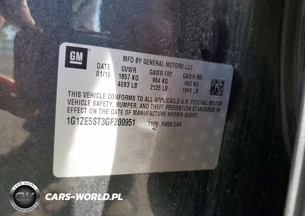 2016 Chevrolet Malibu Lt VIN:1G1ZE5ST3GF200951 - 12