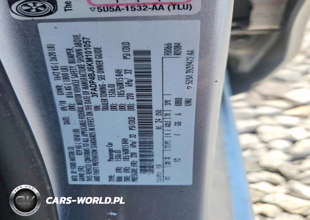 2019 Ford Fiesta Se VIN:3FADP4BJ6KM101057 - 12