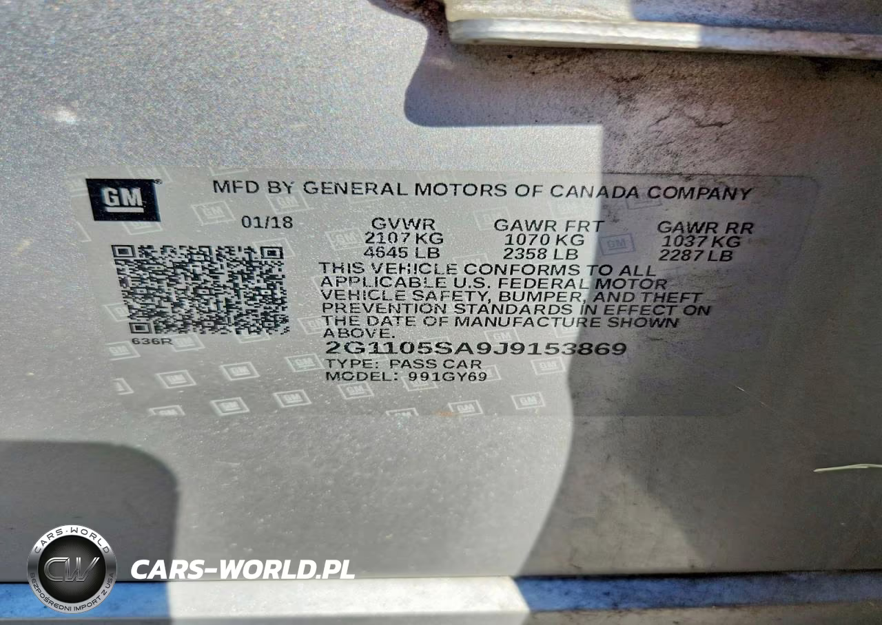 2018 Chevrolet Impala Lt VIN:2G1105SA9J9153869 - 12