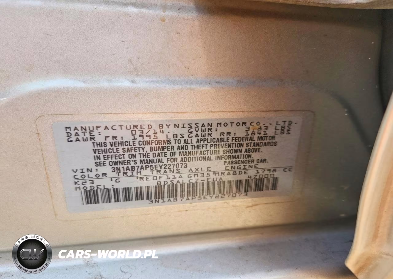 2014 Nissan Sentra S VIN:3N1AB7AP5EY227073 - 12