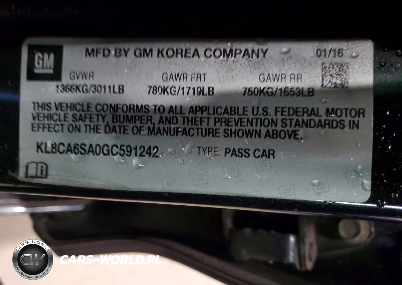 2016 Chevrolet Spark Ls VIN:KL8CA6SA0GC591242 - 13