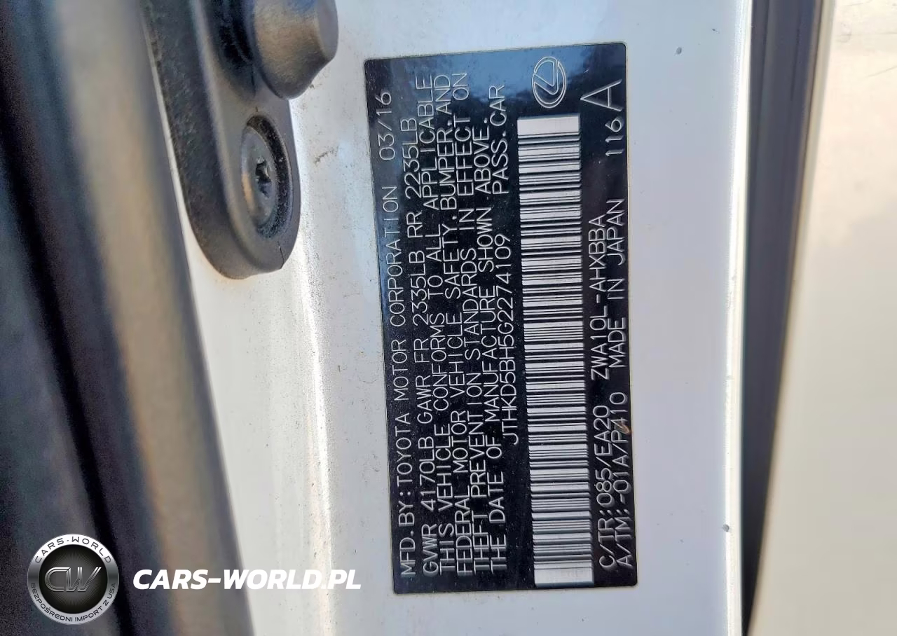 2016 Lexus Ct 200 VIN:JTHKD5BH5G2274109 - 12