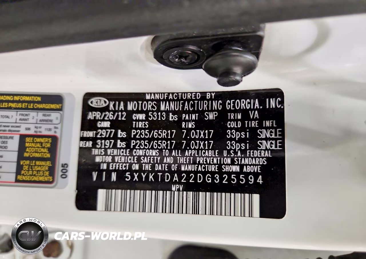 2013 Kia Sorento Lx VIN:5XYKTDA22DG325594 - 13