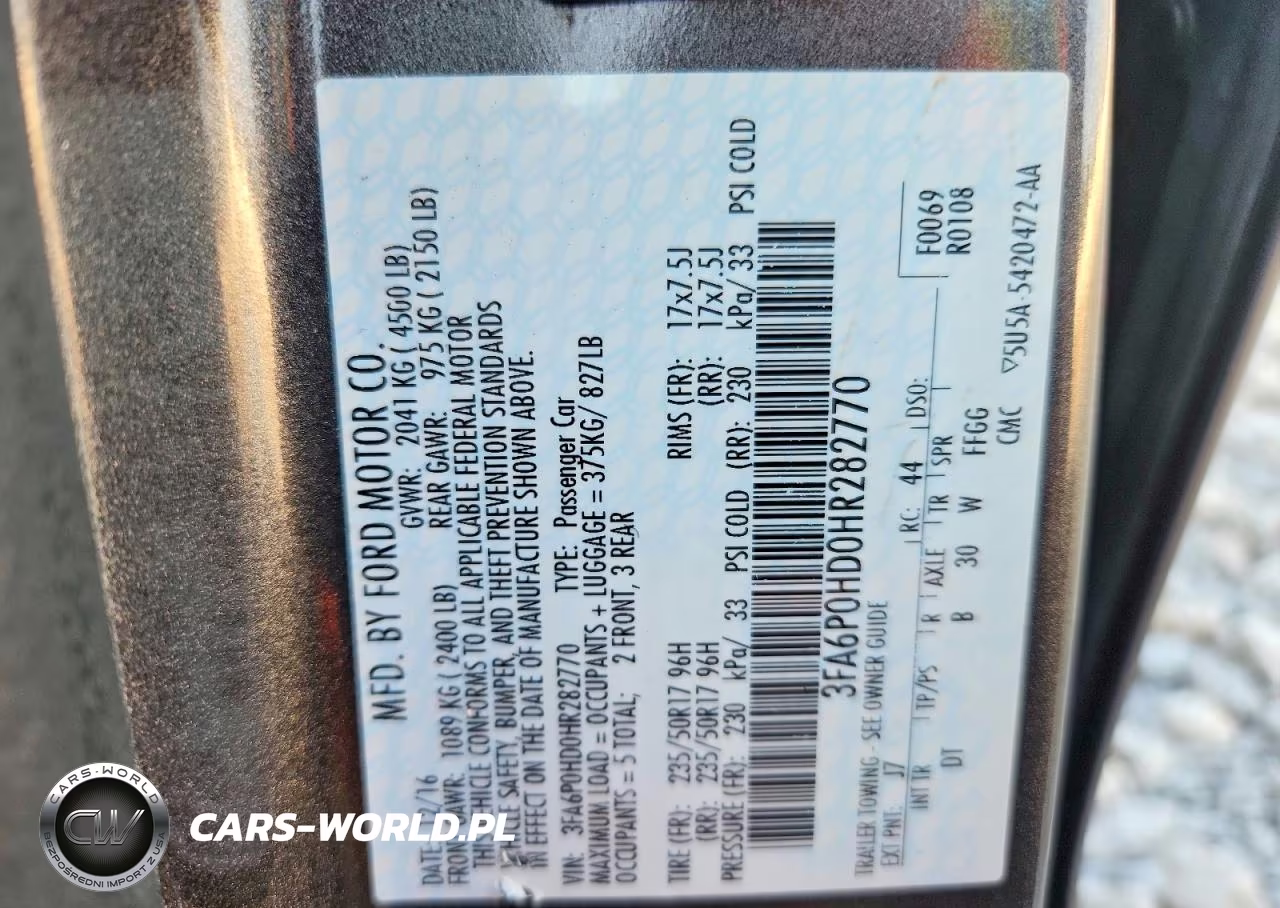 2017 Ford Fusion Se VIN:3FA6P0HD0HR282770 - 12