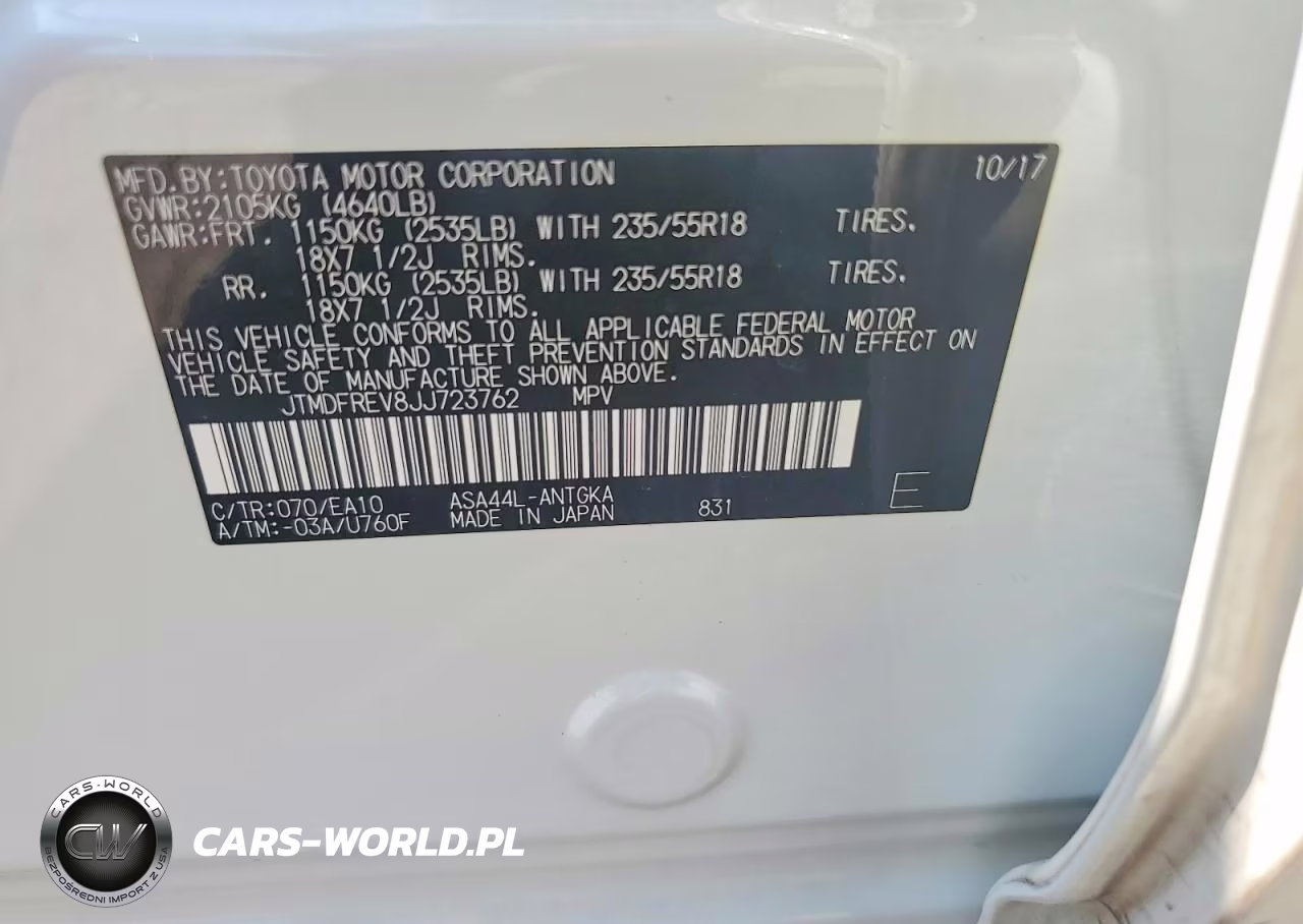 2018 Toyota Rav4 Limited VIN:JTMDFREV8JJ723762 - 13