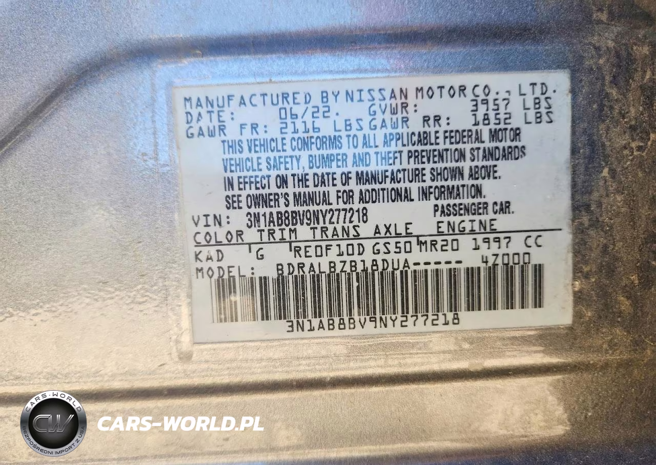 2022 Nissan Sentra S VIN:3N1AB8BV9NY277218 - 12