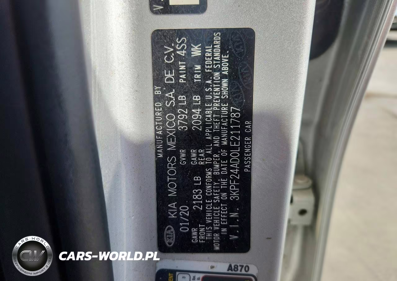 2020 Kia Forte Lxs VIN:3KPF24AD0LE211787 - 12
