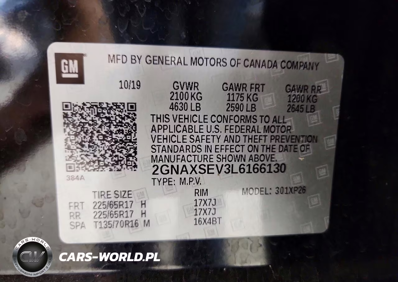 2020 Chevrolet Equinox Ls VIN:2GNAXSEV3L6166130 - 13