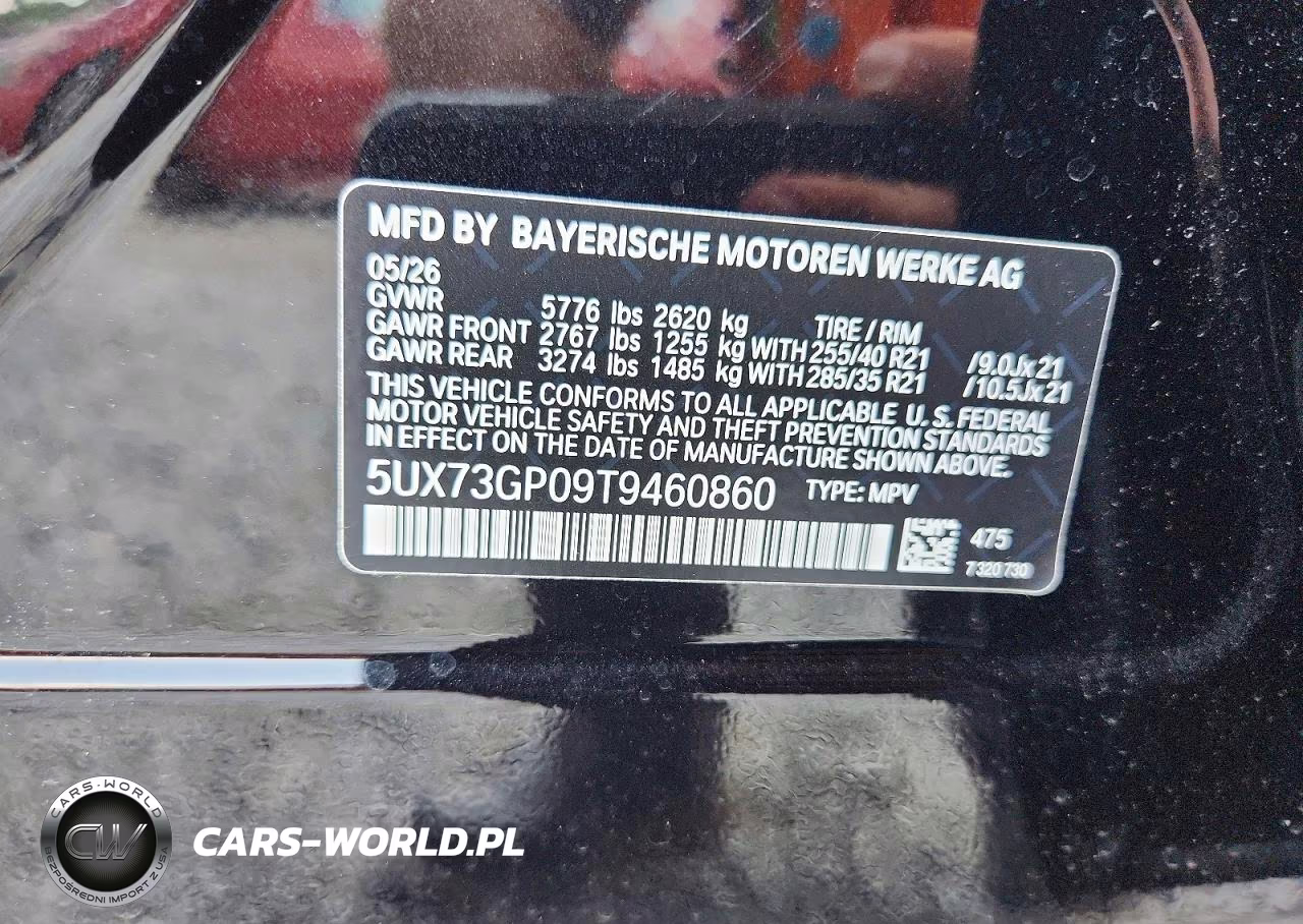 2026 BMW X3 M50 VIN:5UX73GP09T9460860 - 14