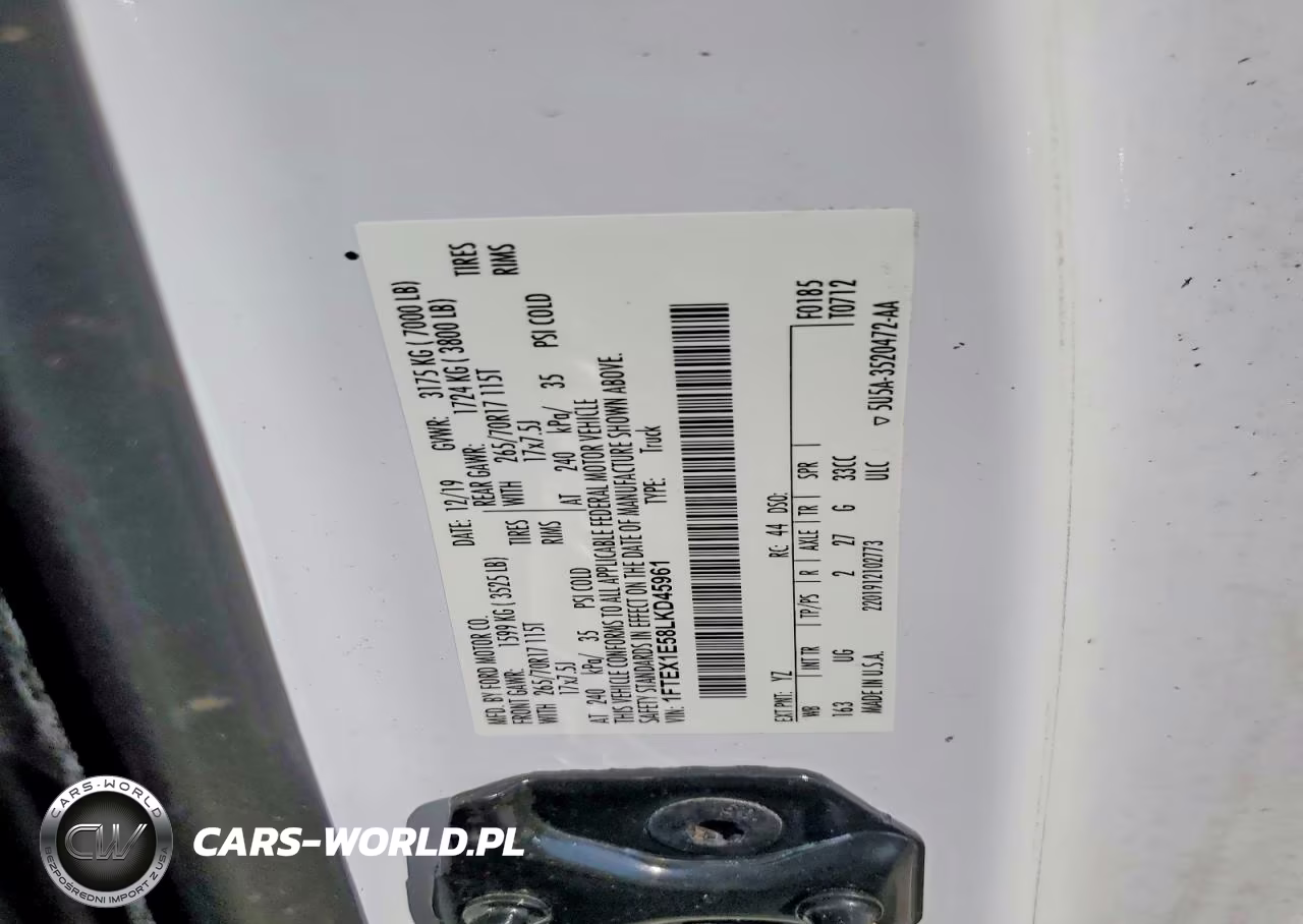 2020 Ford F150 Super Cab VIN:1FTEX1E58LKD45961 - 12
