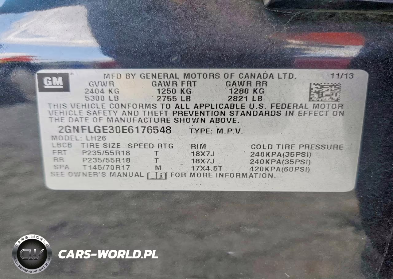 2014 Chevrolet Equinox Lt VIN:2GNFLGE30E6176548 - 13