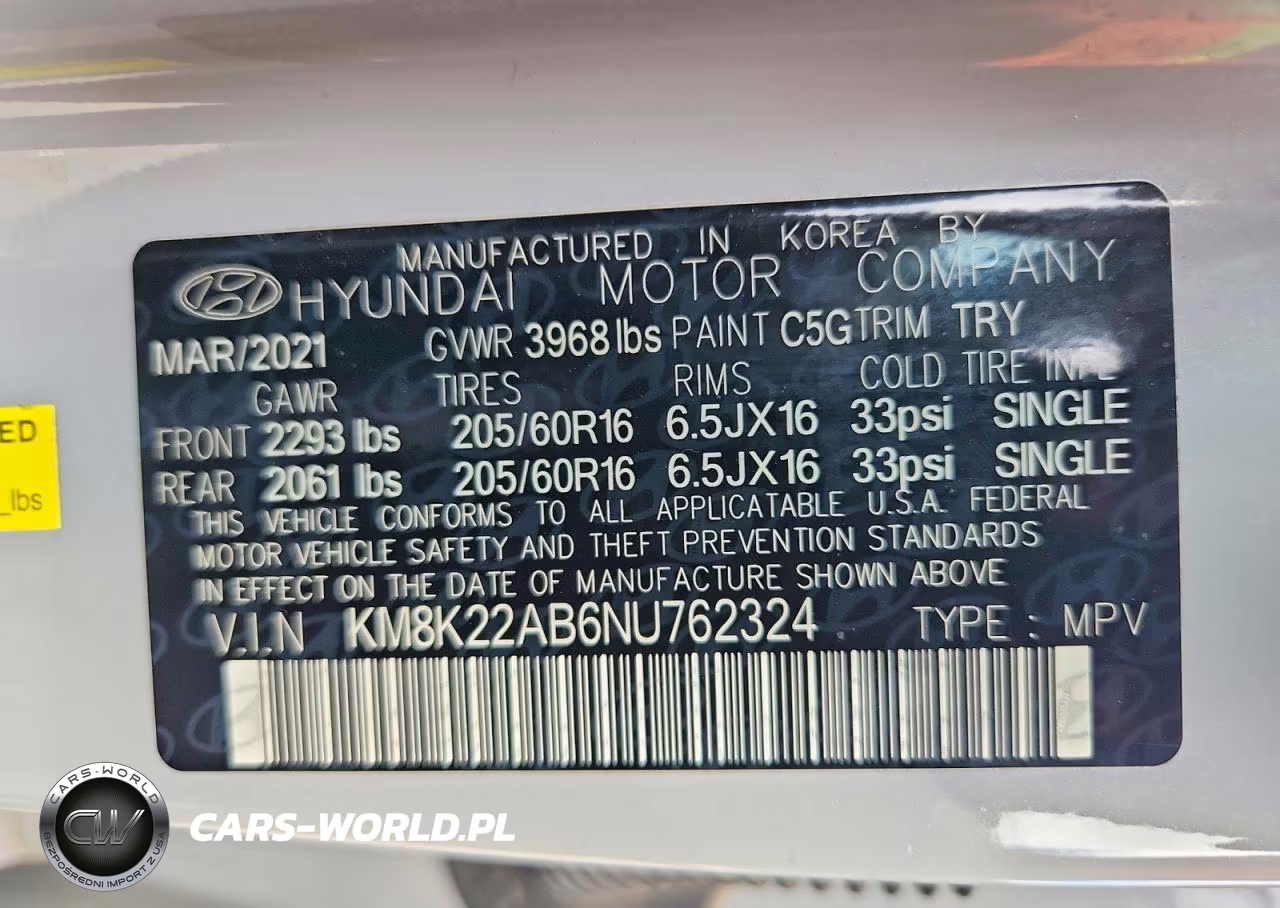 2022 Hyundai Kona Se VIN:KM8K22AB6NU762324 - 14