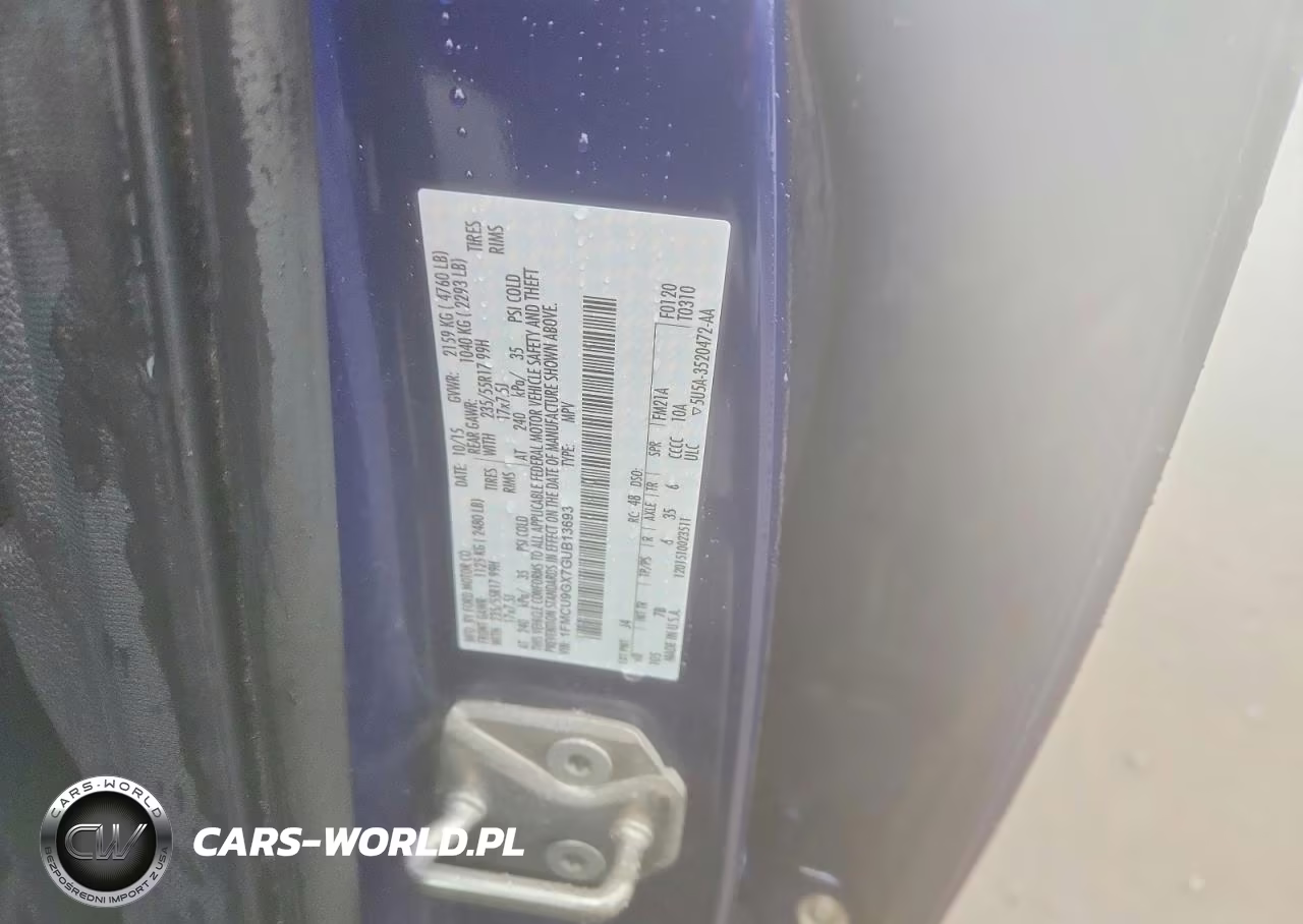 2016 Ford Escape Se VIN:1FMCU9GX7GUB13693 - 13
