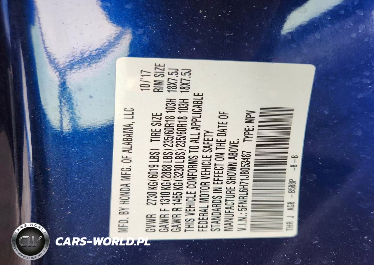 2018 Honda Odyssey Exl VIN:5FNRL6H71JB053487 - 13